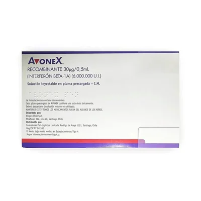 Avonex 30 mcg/0.5 mL jeringa prellenada