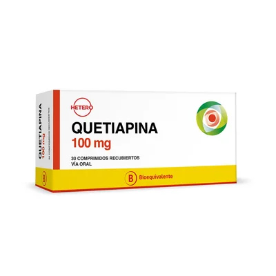 Quetiapina 100 mg 30 comprimidos
